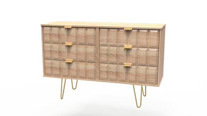 Cube 6 Drawer Midi Chest in Bardolino Oak