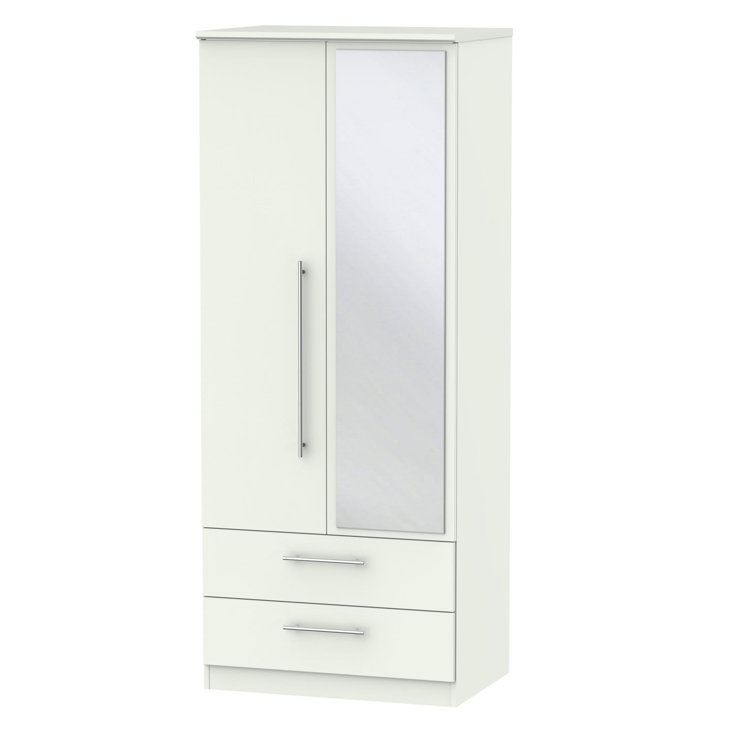 Sherwood 2ft6in 2 Drawer Mirror Wardrobe