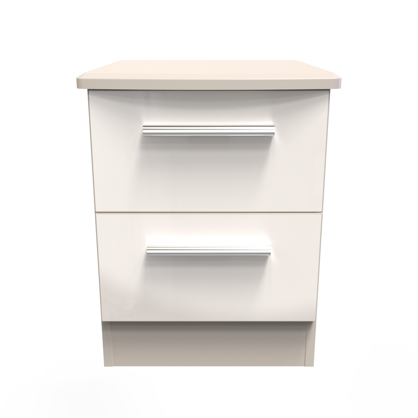 Knightsbridge 2 Drawer Bedside Cabinet Gloss Single Colour