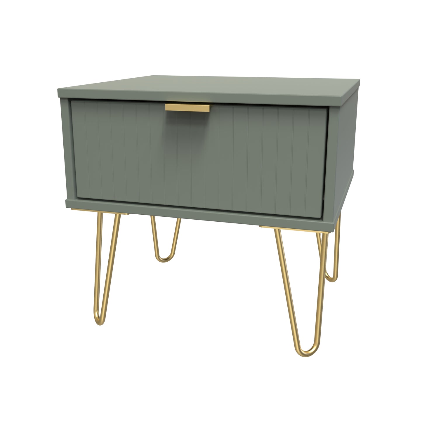 Linear 1 Drawer Bedside Cabinet  with Legs Single Colour