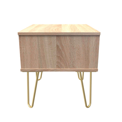 Linear 1 Drawer Bedside Cabinet  with Legs Single Colour