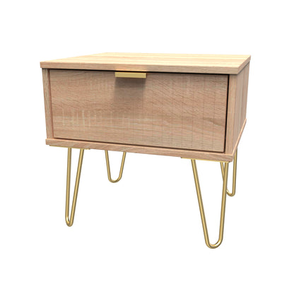 Linear 1 Drawer Bedside Cabinet  with Legs Single Colour