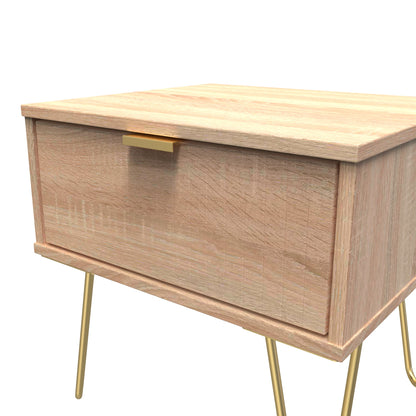 Linear 1 Drawer Bedside Cabinet  with Legs Single Colour