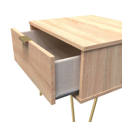 Linear 1 Drawer Bedside Cabinet  with Legs Single Colour