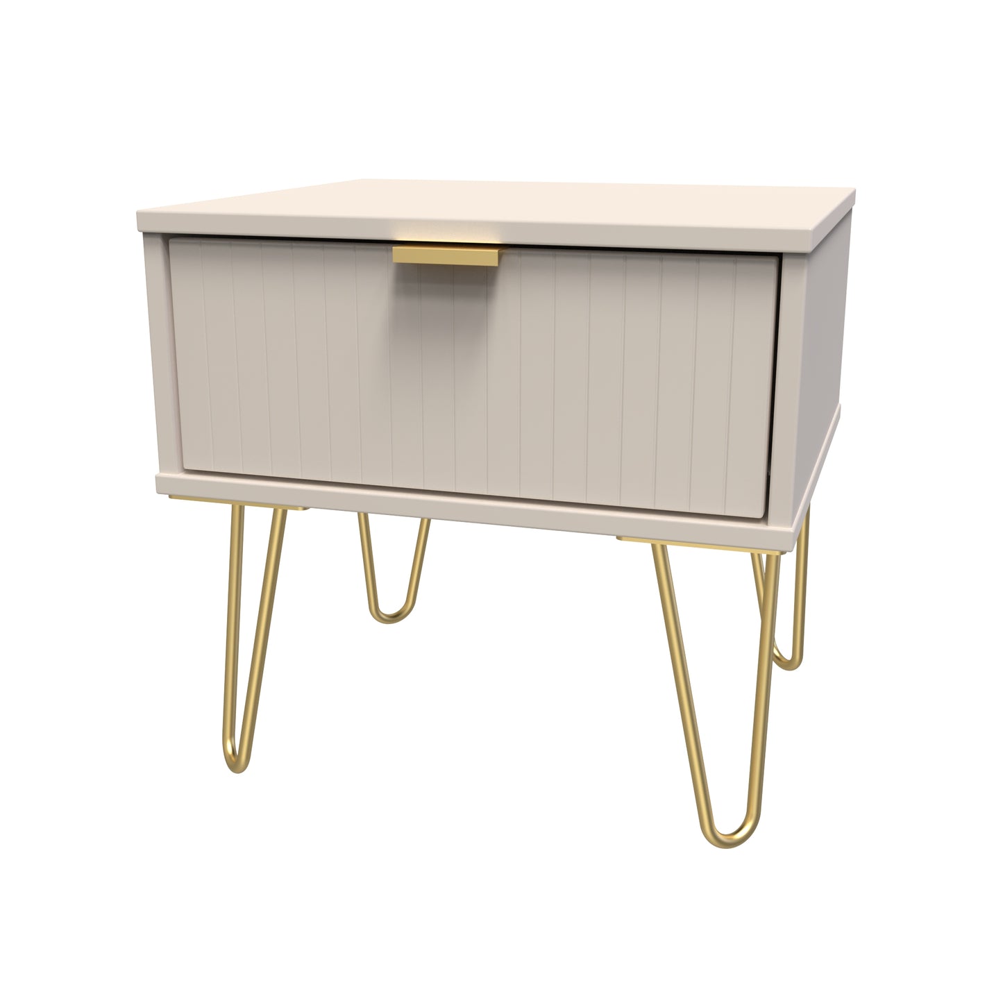 Linear 1 Drawer Bedside Cabinet  with Legs Single Colour