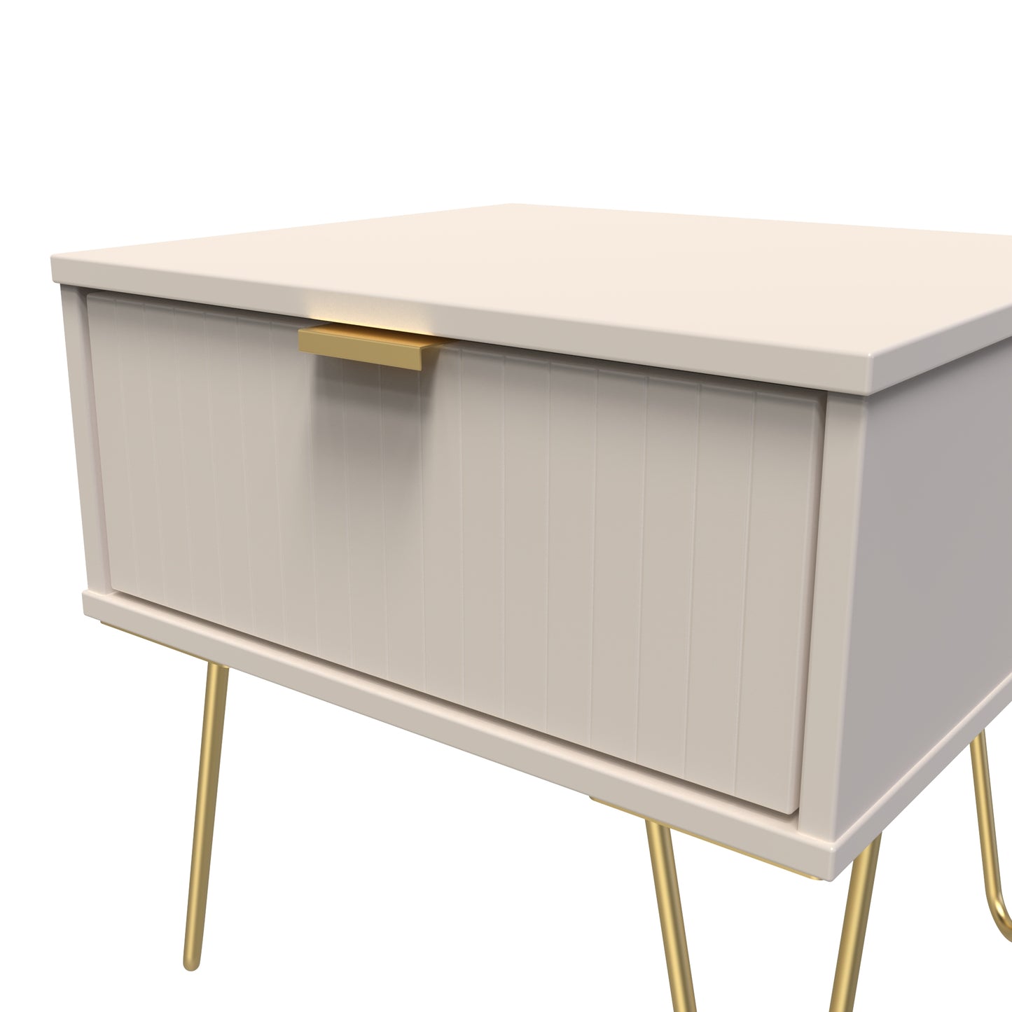 Linear 1 Drawer Bedside Cabinet  with Legs Single Colour