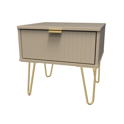 Linear 1 Drawer Bedside Cabinet  with Legs Single Colour