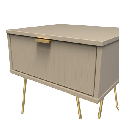 Linear 1 Drawer Bedside Cabinet  with Legs Single Colour