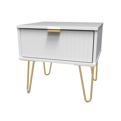 Linear 1 Drawer Bedside Cabinet  with Legs Single Colour