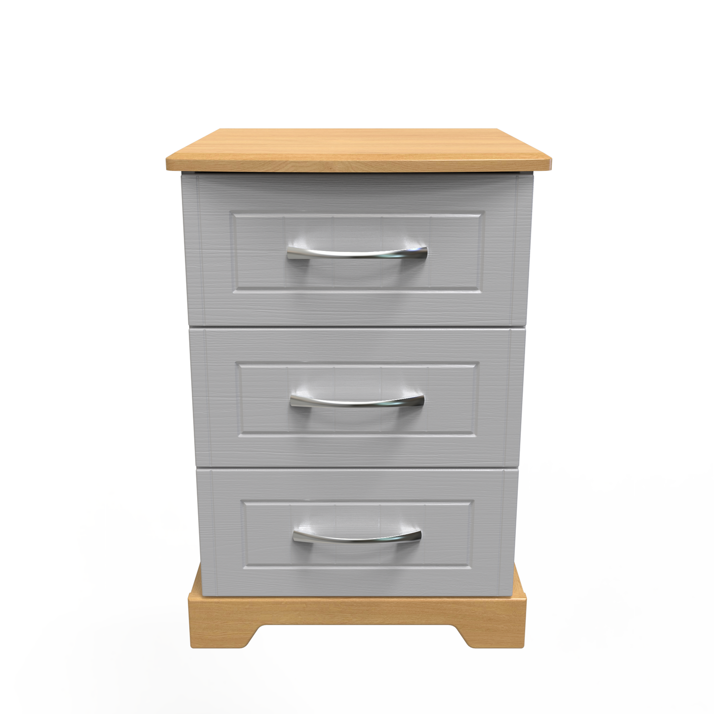 Whitney 3 Drawer Bedside Cabinet with Lock