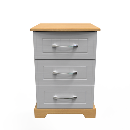 Whitney 3 Drawer Bedside Cabinet with Lock