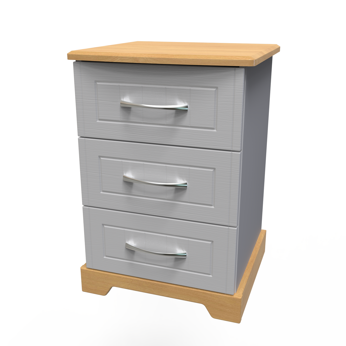 Whitney 3 Drawer Bedside Cabinet with Lock