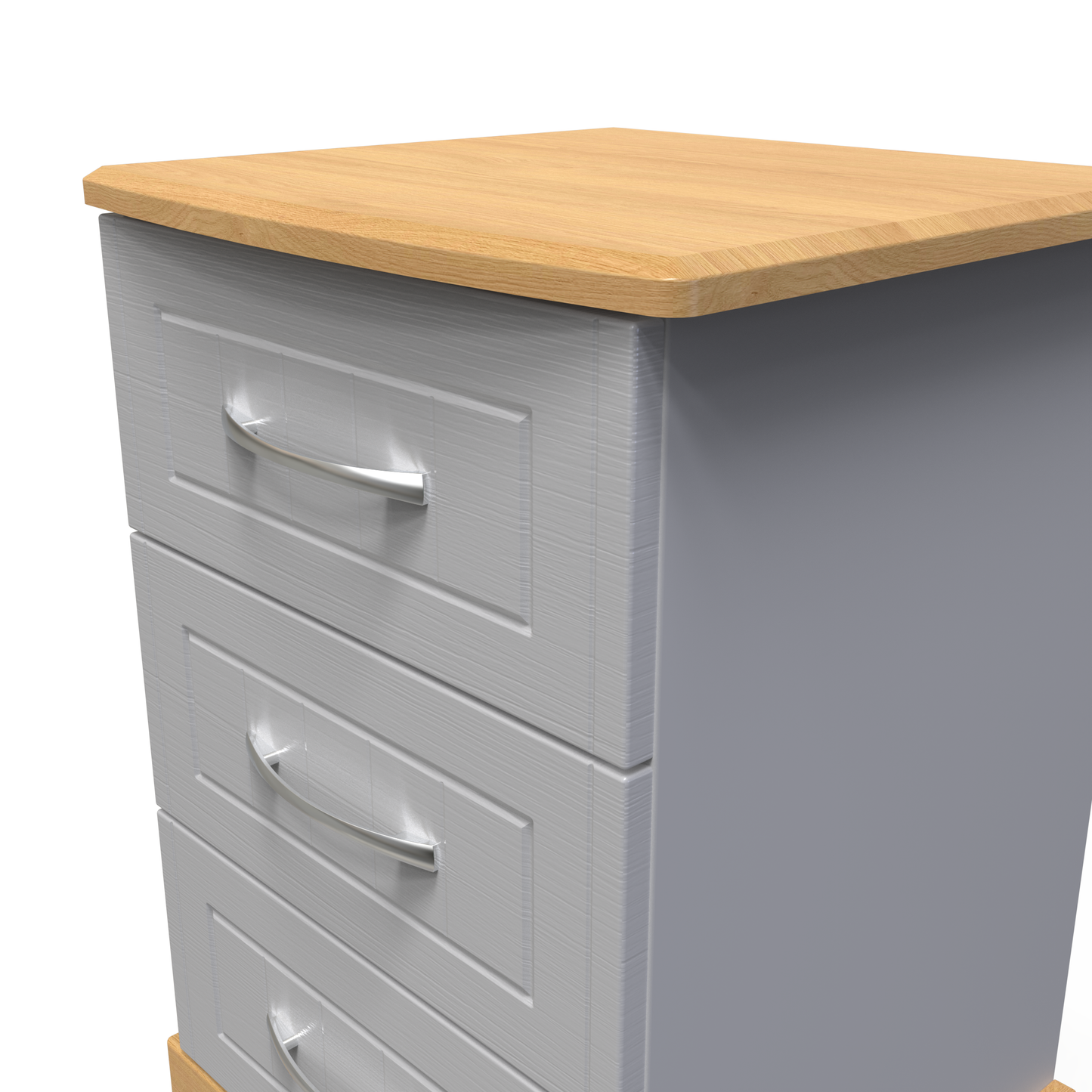 Whitney 3 Drawer Bedside Cabinet with Lock