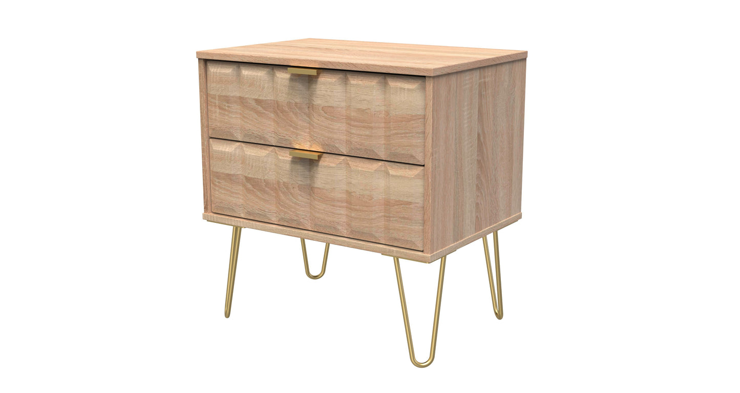 Cube 2 Drawer Midi Chest in Bardolino Oak