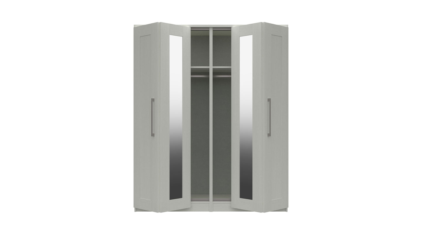 Andante 4 Door Wardrobe With 2 Mirrors Bi-Fold