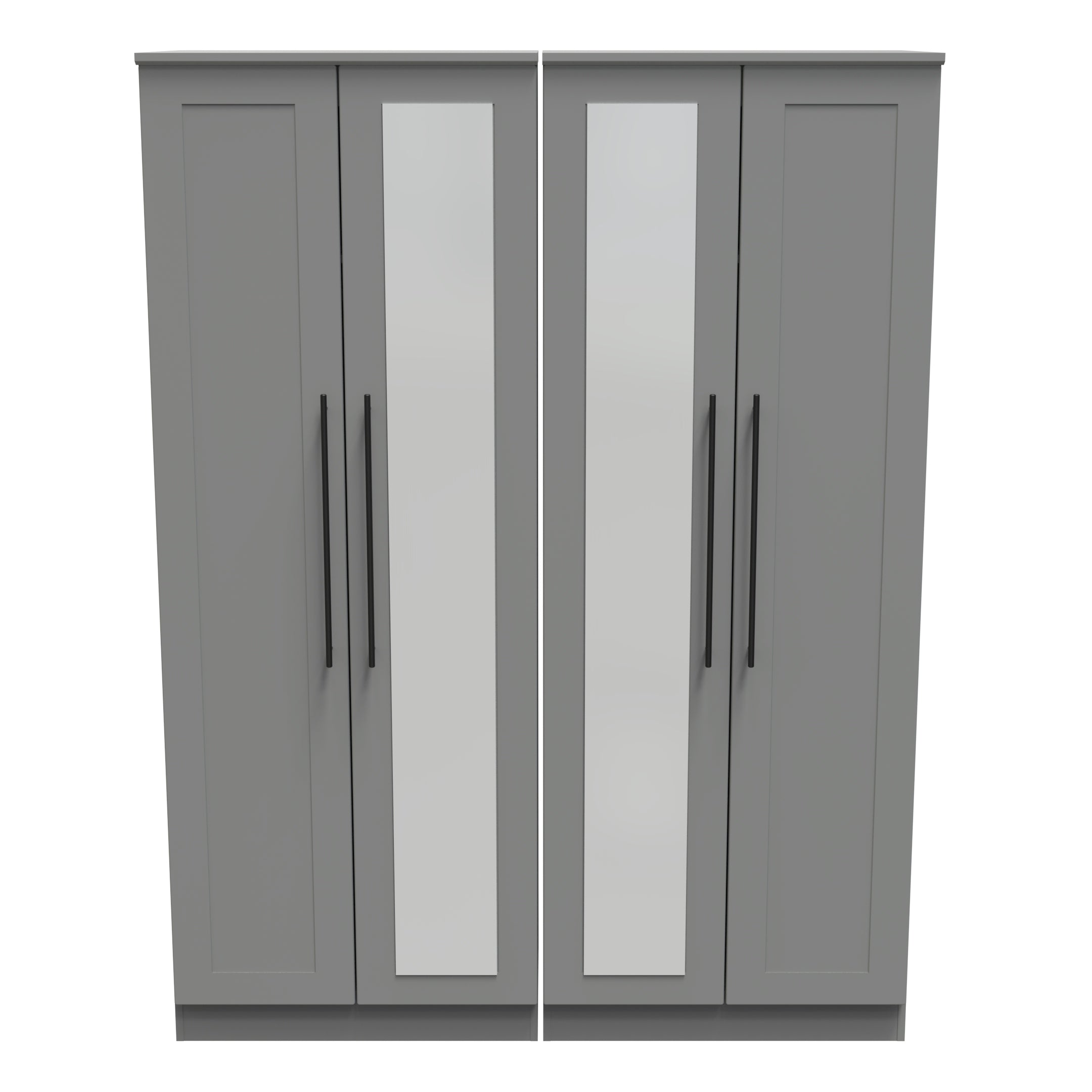 Grey wardrobe outlet 4 door